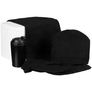 Набор Fleecy с термостаканом, черный заказать онлайн со своим дизайном в РПК КБ с доставкой и скидками