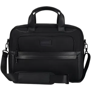Сумка для ноутбука Santiago Nylon, черная заказать онлайн со своим дизайном в РПК КБ с доставкой и скидками