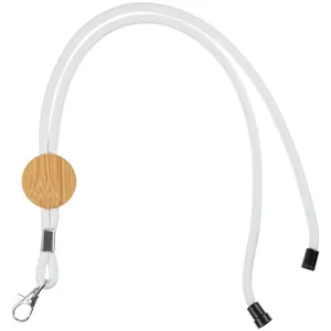 Шнурок для бейджа Tube Wood, белый заказать онлайн со своим дизайном в РПК КБ с доставкой и скидками
