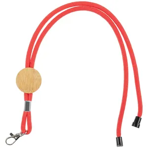 Шнурок для бейджа Tube Wood, красный заказать онлайн со своим дизайном в РПК КБ с доставкой и скидками