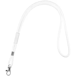 Шнурок для бейджа Tube Metal, белый заказать онлайн со своим дизайном в РПК КБ с доставкой и скидками