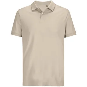 Рубашка поло унисекс Pacific, бежевая (льняная) заказать онлайн со своим дизайном в РПК КБ с доставкой и скидками