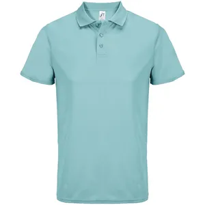 Рубашка поло унисекс Pitcher, голубая (морская волна) заказать онлайн со своим дизайном в РПК КБ с доставкой и скидками