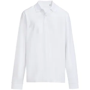 Рубашка поло унисекс с длинным рукавом Pacific LSL, белая заказать онлайн со своим дизайном в РПК КБ с доставкой и скидками