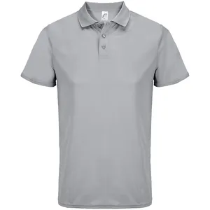 Рубашка поло унисекс Pitcher, серая заказать онлайн со своим дизайном в РПК КБ с доставкой и скидками