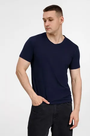 Футболка унисекс Senti, темно-синяя заказать онлайн со своим дизайном в РПК КБ с доставкой и скидками