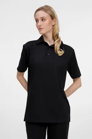 Рубашка поло унисекс Senti, черная заказать онлайн со своим дизайном в РПК КБ с доставкой и скидками