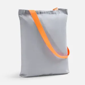 Шопер B4, серый с оранжевыми ручками заказать онлайн со своим дизайном в РПК КБ с доставкой и скидками