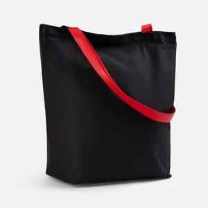 Шопер B5, черный с красными ручками заказать онлайн со своим дизайном в РПК КБ с доставкой и скидками