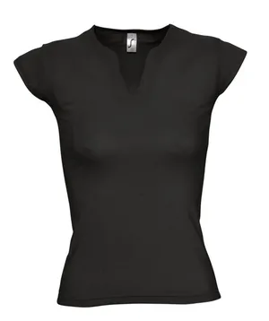 Футболка женская Mint 170, черная заказать онлайн со своим дизайном в РПК КБ с доставкой и скидками