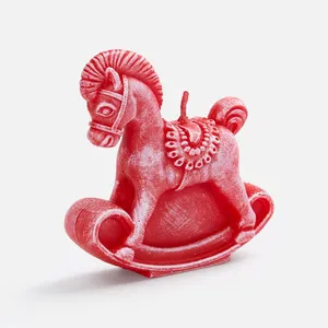 Свеча фигурная «Лошадка-качалка», красная заказать онлайн со своим дизайном в РПК КБ с доставкой и скидками
