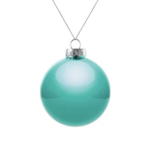 Елочный шар Finery Gloss, 8 см, глянцевый бирюзовый заказать онлайн со своим дизайном в РПК КБ с доставкой и скидками