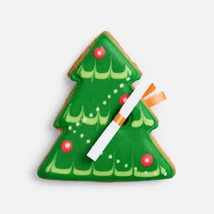 Новогоднее печенье с предсказанием «Елка» заказать онлайн со своим дизайном в РПК КБ с доставкой и скидками