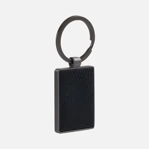 Брелок Gun Metal Leather Rectangle, графитовый заказать онлайн со своим дизайном в РПК КБ с доставкой и скидками