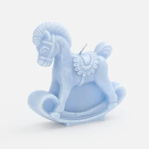 Свеча фигурная «Лошадка-качалка», голубая заказать онлайн со своим дизайном в РПК КБ с доставкой и скидками