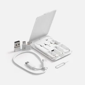 Органайзер с беспроводной зарядкой и набором адаптеров Octopod, белый заказать онлайн со своим дизайном в РПК КБ с доставкой и скидками