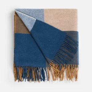 Плед Fleco, синий с коричневым заказать онлайн со своим дизайном в РПК КБ с доставкой и скидками