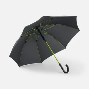 Зонт-трость с цветными спицами Color Style, зеленое яблоко, с черной ручкой заказать онлайн со своим дизайном в РПК КБ с доставкой и скидками