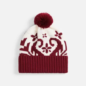 Шапка Wintertude, красная с белым заказать онлайн со своим дизайном в РПК КБ с доставкой и скидками