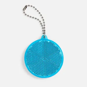 Пешеходный светоотражатель с цепочкой «Круг», синий заказать онлайн со своим дизайном в РПК КБ с доставкой и скидками