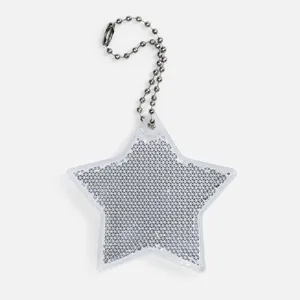 Пешеходный светоотражатель с цепочкой «Звезда», белый заказать онлайн со своим дизайном в РПК КБ с доставкой и скидками