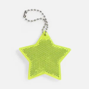 Пешеходный светоотражатель с цепочкой «Звезда», желтый неон заказать онлайн со своим дизайном в РПК КБ с доставкой и скидками