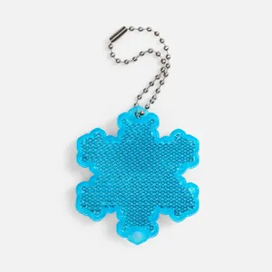Пешеходный светоотражатель с цепочкой «Снежинка», синий заказать онлайн со своим дизайном в РПК КБ с доставкой и скидками
