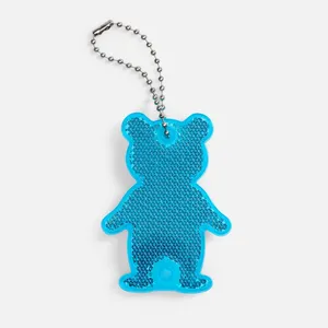 Пешеходный светоотражатель с цепочкой «Мишка», синий заказать онлайн со своим дизайном в РПК КБ с доставкой и скидками