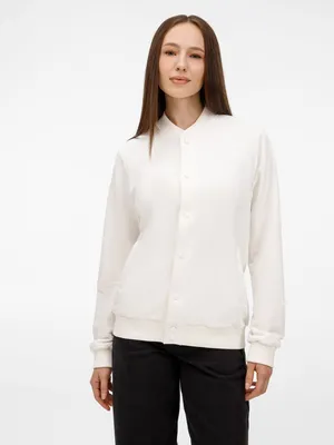 Бомбер унисекс Nuppu, молочно-белый заказать онлайн со своим дизайном в РПК КБ с доставкой и скидками