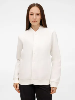 Бомбер унисекс AtmosWear, молочно-белый заказать онлайн со своим дизайном в РПК КБ с доставкой и скидками