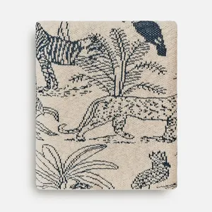 Плед Savanna, белый с синим заказать онлайн со своим дизайном в РПК КБ с доставкой и скидками