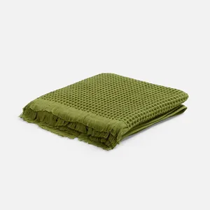 Плед вафельный Elenglect, зеленый заказать онлайн со своим дизайном в РПК КБ с доставкой и скидками