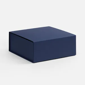 Коробка складная Quadra Fold, темно-синяя заказать онлайн со своим дизайном в РПК КБ с доставкой и скидками