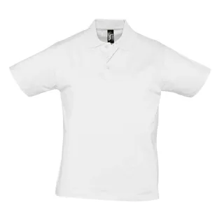 Рубашка поло мужская Prescott Men 170, белая заказать онлайн со своим дизайном в РПК КБ с доставкой и скидками