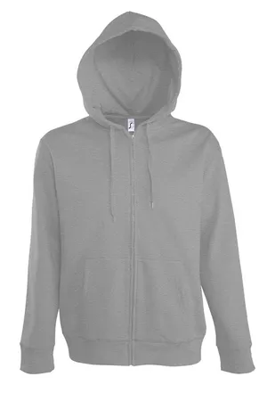 Толстовка мужская на молнии с капюшоном Seven Men, серый меланж заказать онлайн со своим дизайном в РПК КБ с доставкой и скидками