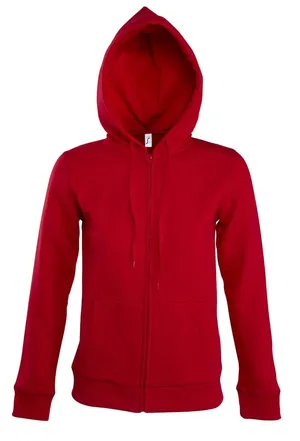 Толстовка женская на молнии с капюшоном Seven Women, красная заказать онлайн со своим дизайном в РПК КБ с доставкой и скидками