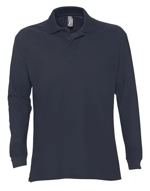 Рубашка поло мужская с длинным рукавом Star 170, темно-синяя заказать онлайн со своим дизайном в РПК КБ с доставкой и скидками