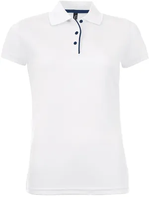 Рубашка поло женская Performer Women 180 белая заказать онлайн со своим дизайном в РПК КБ с доставкой и скидками