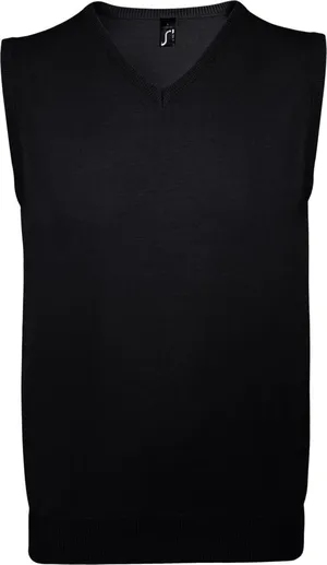 Жилет унисекс Gentlemen, черный заказать онлайн со своим дизайном в РПК КБ с доставкой и скидками