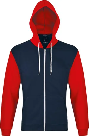 Толстовка на молнии Silver 280 темно-синяя с красным заказать онлайн со своим дизайном в РПК КБ с доставкой и скидками