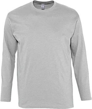 Футболка с длинным рукавом Monarch 150, серый меланж заказать онлайн со своим дизайном в РПК КБ с доставкой и скидками