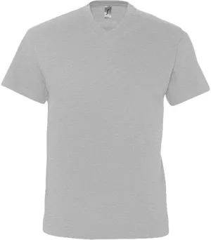 Футболка мужская с V-образным вырезом Victory 150, серый меланж заказать онлайн со своим дизайном в РПК КБ с доставкой и скидками