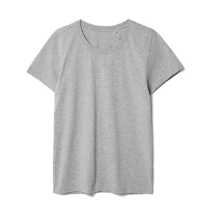 Футболка женская T-bolka Stretch Lady, серый меланж заказать онлайн со своим дизайном в РПК КБ с доставкой и скидками