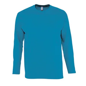 Футболка мужская с длинным рукавом Monarch, голубая заказать онлайн со своим дизайном в РПК КБ с доставкой и скидками