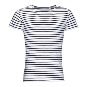 Футболка Miles Men белая с темно-синим заказать онлайн со своим дизайном в РПК КБ с доставкой и скидками