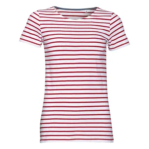 Футболка Miles Women белая с красным заказать онлайн со своим дизайном в РПК КБ с доставкой и скидками