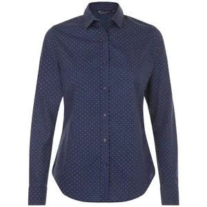 Рубашка женская Becker Women, темно-синяя с белым заказать онлайн со своим дизайном в РПК КБ с доставкой и скидками