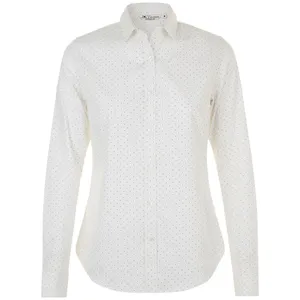 Рубашка женская Becker Women, белая с темно-синим заказать онлайн со своим дизайном в РПК КБ с доставкой и скидками