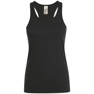 Майка женская Justin Women, черная заказать онлайн со своим дизайном в РПК КБ с доставкой и скидками