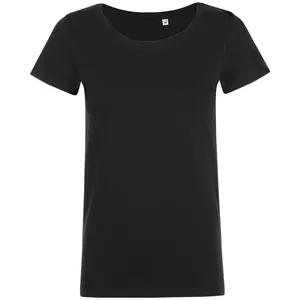 Футболка женская Mia, черная заказать онлайн со своим дизайном в РПК КБ с доставкой и скидками